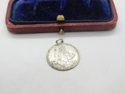 Sterling Silver St Christopher Charm Pendant Vintage c1970