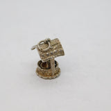 Sterling Silver Water Well With Bucket Charm Pendant Vintage c1970s