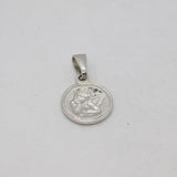 Sterling Silver Cherub Disc Charm Pendant Vintage c1970s