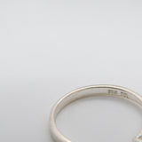 Sterling Silver Engagement Ring With Cubic Zirconia Vintage c1970 Size N