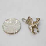 Sterling Silver Camel Rider Charm Pendant Vintage c1970