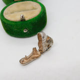 Sterling Silver Wedding in the Shoe Charm Pendant Vintage c1970