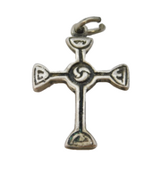 Celtic Art Industries Scottish Sterling Silver Cross Charm Pendant Vintage c1950