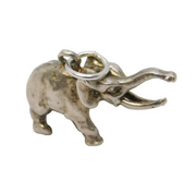 Sterling Silver Lucky Elephant Charm Pendant Vintage c1970