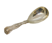 William IV Sterling Silver Kings Pattern Tea Caddy Spoon Antique 1835 London