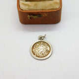 Sterling Silver St Christopher Patron of Travel Charm Pendant Vintage c1970