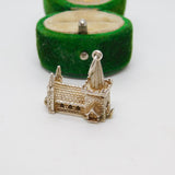 Sterling Silver Wedding in the Church Charm Pendant Vintage c1970