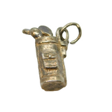 Sterling Silver Golf Bag With Clubs Charm Pendant Vintage c1970
