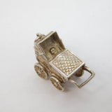 Sterling Silver Baby in the Pram Charm Pendant Vintage c1970