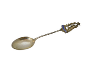 Sterling Silver Enamel Warwick Souvenir Spoon Antique 1923 Birmingham