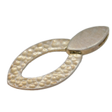 Sterling Silver Textured Drop Charm Pendant Vintage c1970