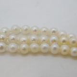 J. Köhle 9ct Gold & Cultured Pearl Triple Strand Necklace Vintage c1960s