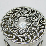 20th Century Sterling Silver Floral Jewellery Box Antique 1911 Birmingham