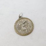Sterling Silver St Christopher Travel Charm Pendant Vintage c1970