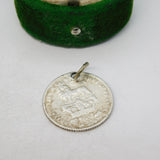 Sterling Silver George IV Shilling Coin Charm Pendant Antique 1821
