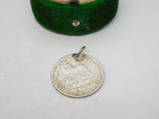 Sterling Silver George IV Shilling Coin Charm Pendant Antique 1821