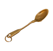 Victorian 9ct Rose Gold Snuff Spoon Charm or Pendant Antique c1890s
