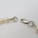 Sterling Silver Simulated Pearl Dress Bracelet Vintage c1990s