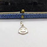 Sterling Silver Happy Face Laughing Emoji Charm Pendant Vintage c2015