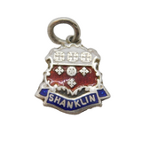 Sterling Silver Enamel Shanklin Souvenir Charm Pendant Vintage c1970s