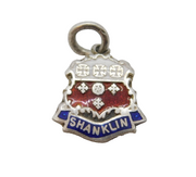 Sterling Silver Enamel Shanklin Souvenir Charm Pendant Vintage c1970s