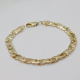 Sterling Silver Mexican Infinity Pattern Linked Bracelet Contemporary c2000
