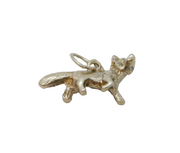 Sterling Silver Fox Form Charm Pendant Vintage c1970s
