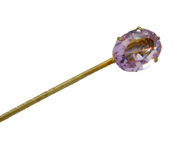 Victorian Rolled Gold & Pale Amethyst Set Stick Pin Antique c1880s