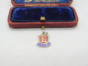 Sterling Silver and Coloured Enamel Travel Shield 'Guernsey;'Charm Vintage c1970