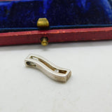 Sterling Silver Abstract Diamond Paste Twist Charm Pendant Vintage c1970