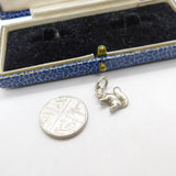 Sterling Silver Squirrel Nibbling a Nut Charm Pendant Vintage c1970