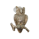 Sterling Silver Owl On Perch Charm Pendant Vintage c1970
