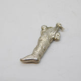 Edwardian Sterling Silver Christmas Stocking Charm Antique c1910