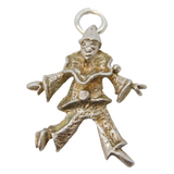 Sterling Silver Jester Clown Charm Pendant Vintage c1970s