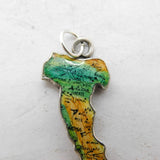 Sterling Silver & Enamel 'Boot of Italy' Souvenir Pendant Charm Vintage c1960s