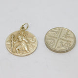 Sterling Silver St Christopher Travel Charm Pendant Vintage c1970
