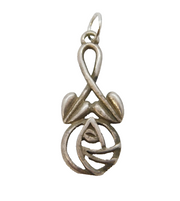 Sterling Silver Rennie Mackintosh Charm Pendant Vintage c1970s