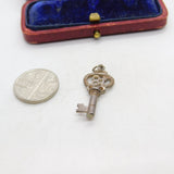 Sterling Silver 18th Birthday Key Charm Pendant Vintage c1970