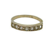 Sterling Silver 7 Spinel Half Eternity Band Ring Antique c1930 Size M 1/2