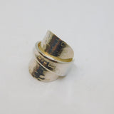 Sterling Silver Spoon Band Ring Antique 1933 Chester Size P 1/2