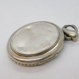 Victorian Aesthetic Movement Sterling Silver Sweetheart Locket Antique 1879