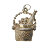 Sterling Silver Champagne Bucket Charm Pendant Vintage c1970s