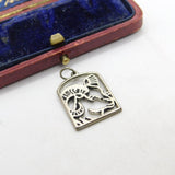 Sterling Silver Abstract Design Charm Pendant Vintage c1970