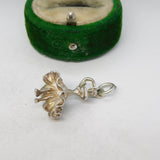 Sterling Silver Ballerina Charm Pendant Vintage c1970