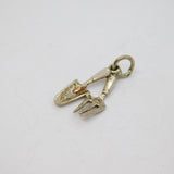 Sterling Silver Trowel & Fork Gardening Interest Charm Pendant Vintage c1970