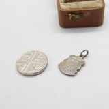 Sterling Silver John O'Groats Travel Shield Enamel Charm Pendant Vintage c1970