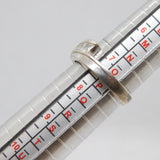 Sterling Silver Paste Set Crossover Design Band Ring Vintage c1970 Size O 1/2