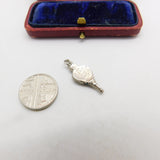 Sterling Silver Floral Bellows Charm Pendant Vintage c1970