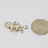 Sterling Silver Lion Charm Pendant Vintage c1970