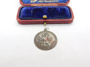 Sterling Silver St Christopher Charm Pendant Vintage c1970